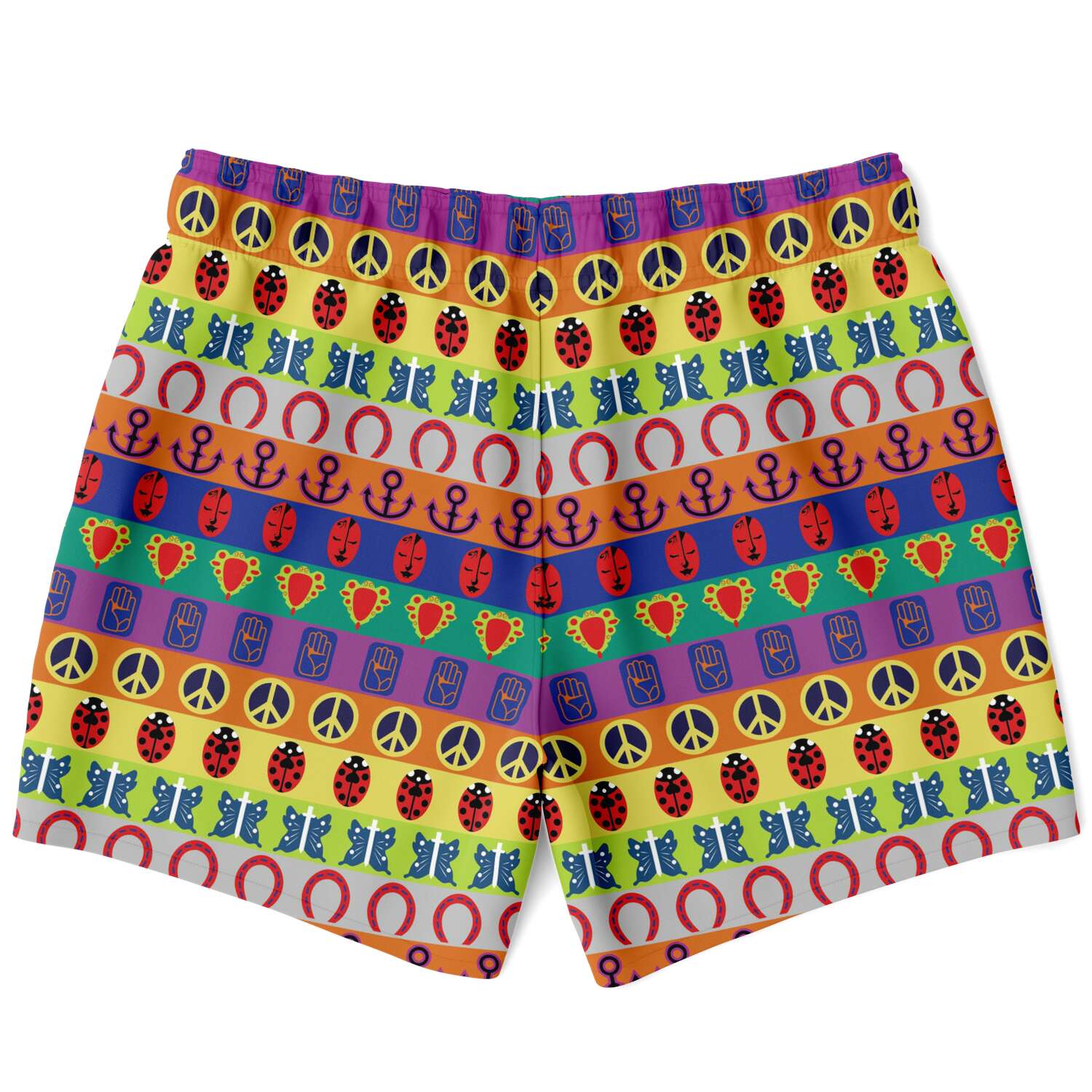 JJBA Color Symbol Pattern Swim Trunk - Image 2