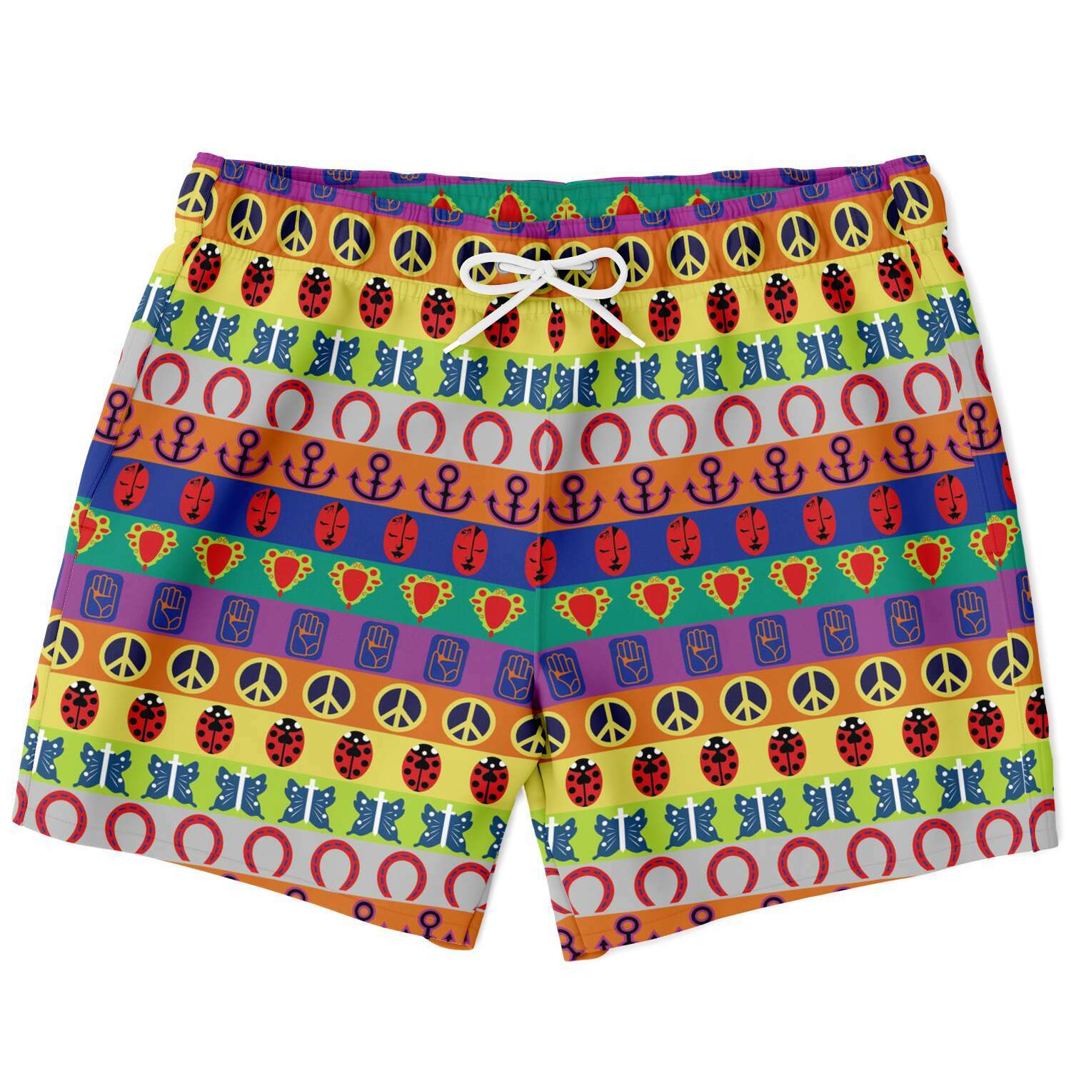 JJBA Color Symbol Pattern Swim Trunk