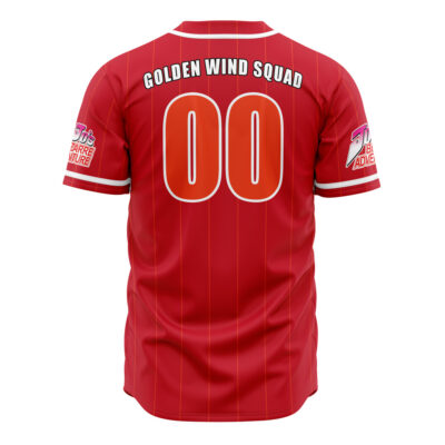 Golden Wind Squad JBA AOP Baseball Jersey BACK Mockup - JoJo's Bizarre Adventure UK Shop
