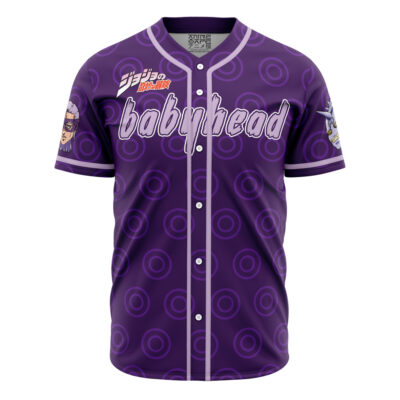 Melone Babyhead JBA AOP Baseball Jersey FRONT Mockup - JoJo's Bizarre Adventure UK Shop