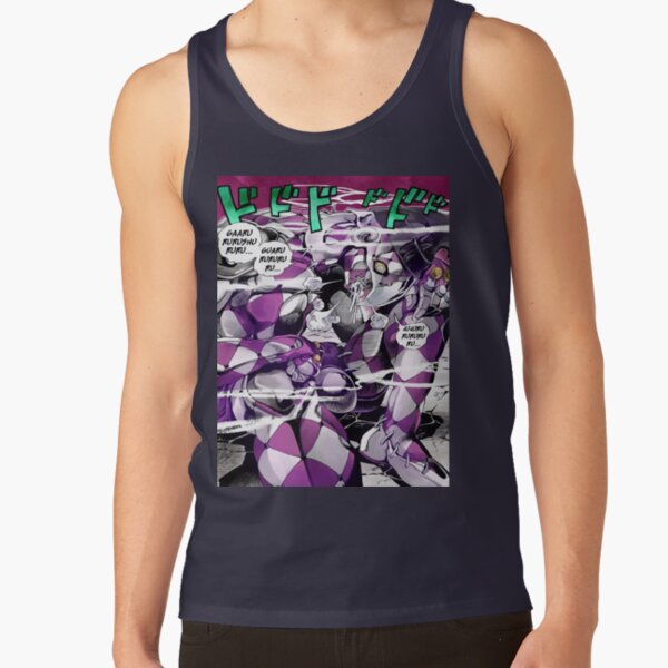 Jojo S Purple Stand Haze Part5 Giorno Tank Top - Image 5