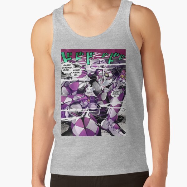 Jojo S Purple Stand Haze Part5 Giorno Tank Top - Image 4