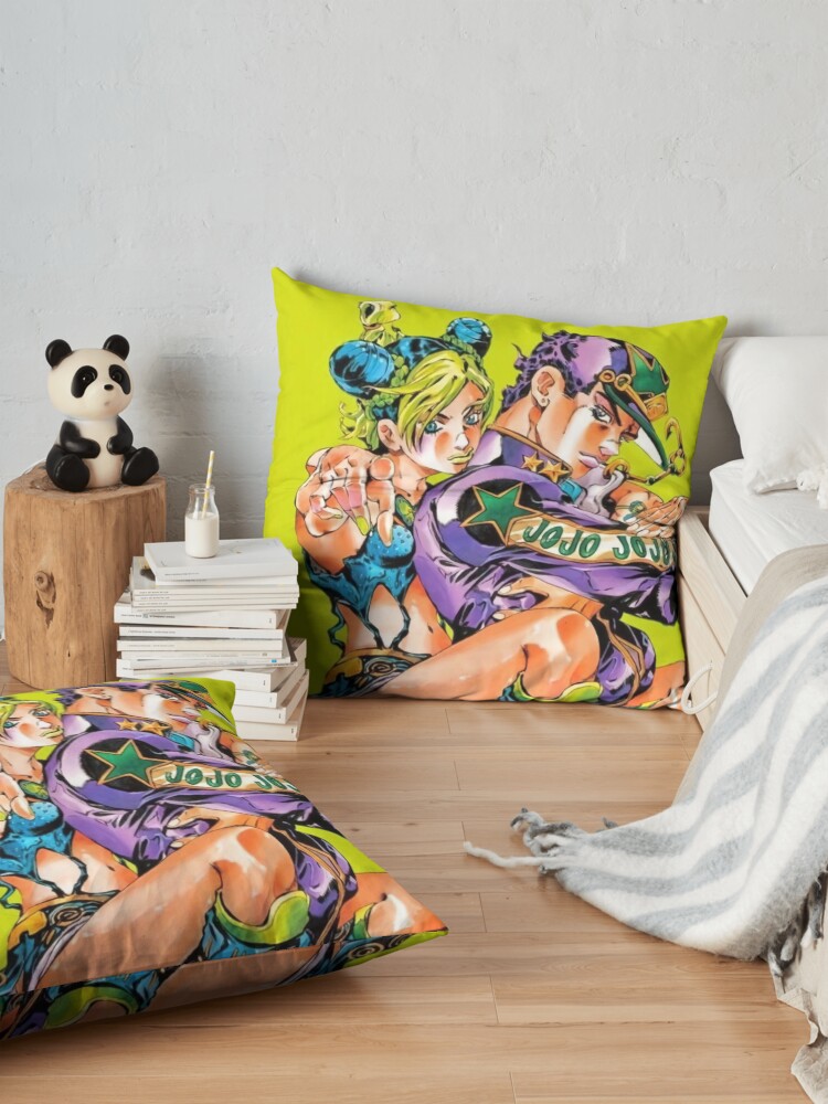 Cool Art Of Jojos Adventures Bizarres Film Throw Pillow - Image 2