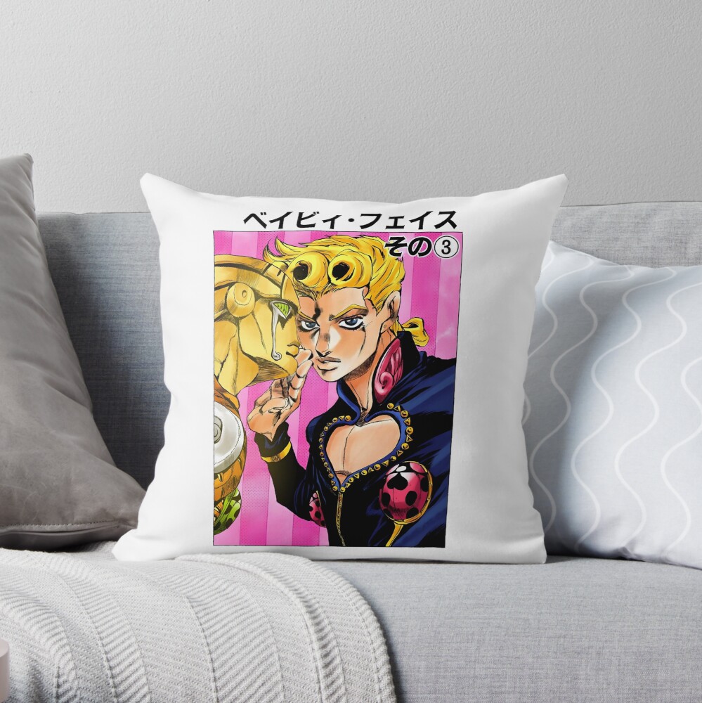 Giojo With His Stand Throw Pillow