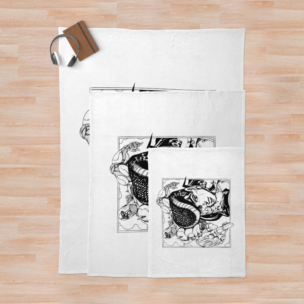 Powerful Stand User Bassic Throw Blanket - Image 3