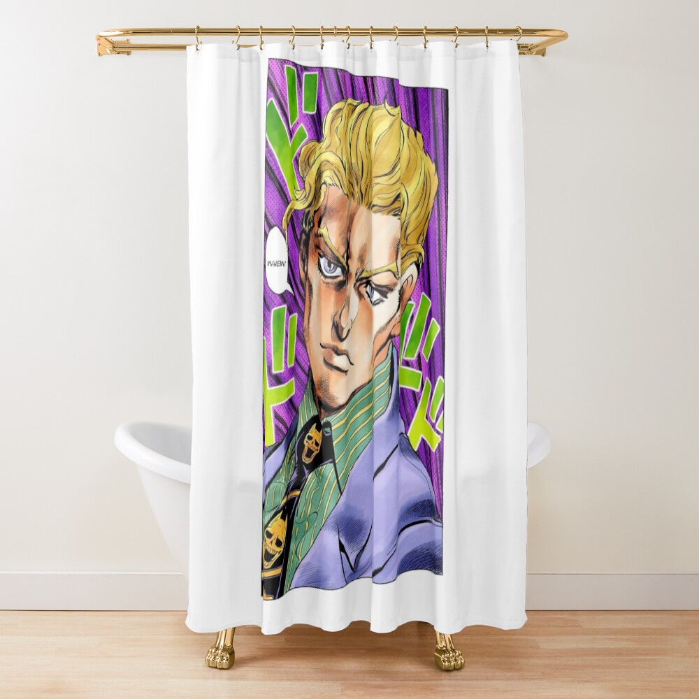 Psycho Villain Manga Panel Shower Curtain