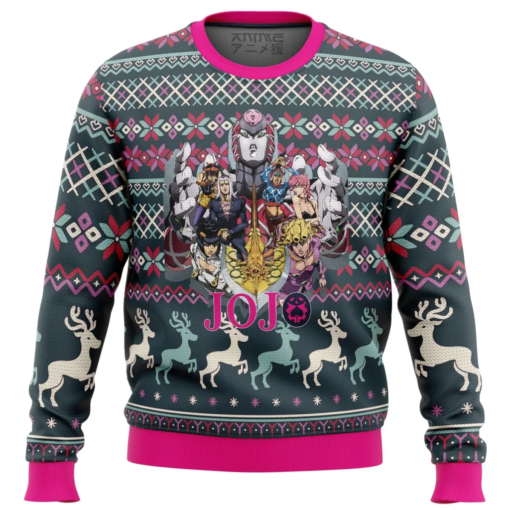 Golden Wind Squad JJBA Ugly Christmas Sweater